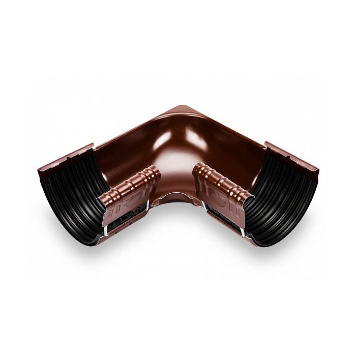 Внутренний угол 90° для желоба 135мм STAL, 152(130)/90 мм, цвет Темно-коричневый, Galeco