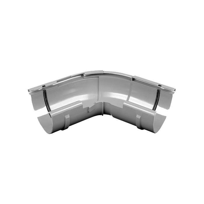 Угол внешний регулируемый 120-145 гр пвх, d-125 мм, белый, BRYZA