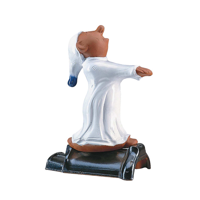 Декоративный элемент на кровлю Лунатик классический, белый, глазурь Purr-Keramik