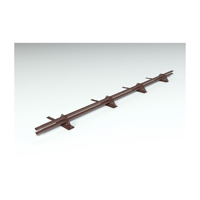 Комплект снегозадержания Prestige ZN , 3м., для композитной черепицы/сланца, (состав: 4 опоры, 2 трубы, комплект крепления), коричневый шоколад, Roofsystems