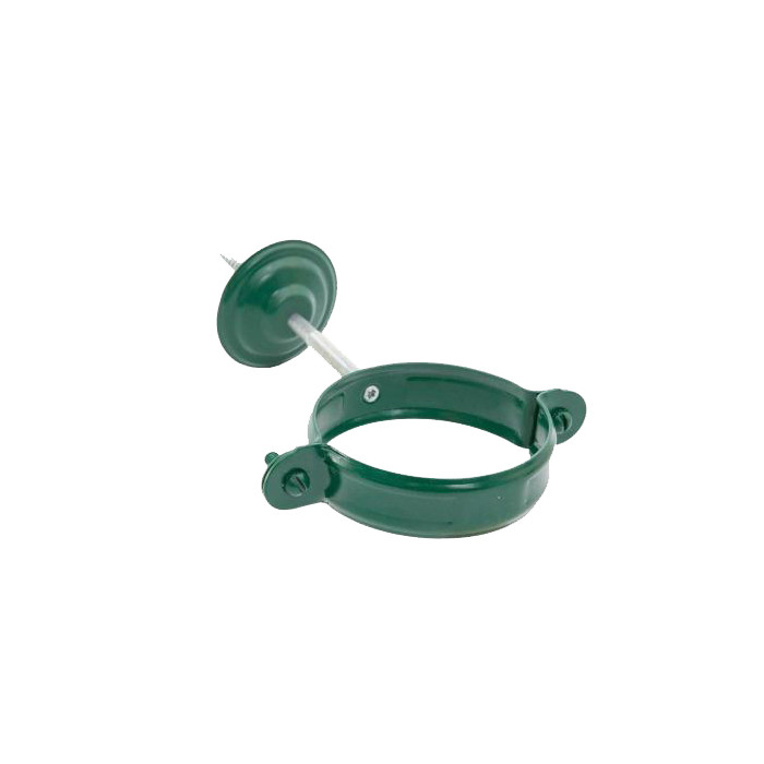 Хомут трубы с комплектом крепления, сталь, d-100 мм, зеленый, Aquasystem